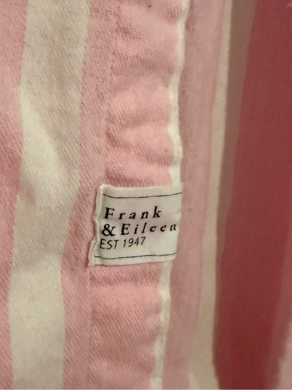 Frank & Eileen Pink & White Stripe Button Up Shirt Small Cotton Italian Fabric - Picture 5 of 6
